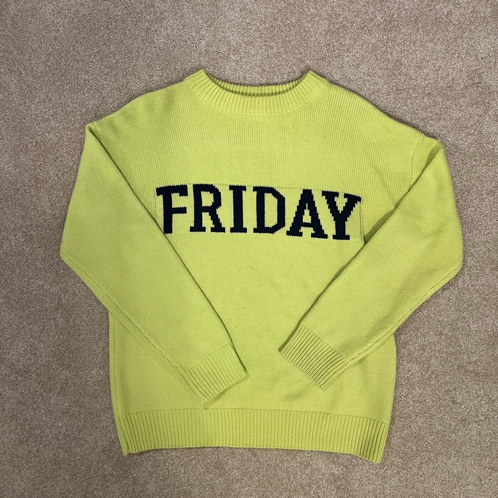 Yellow 'Friday' Sweater